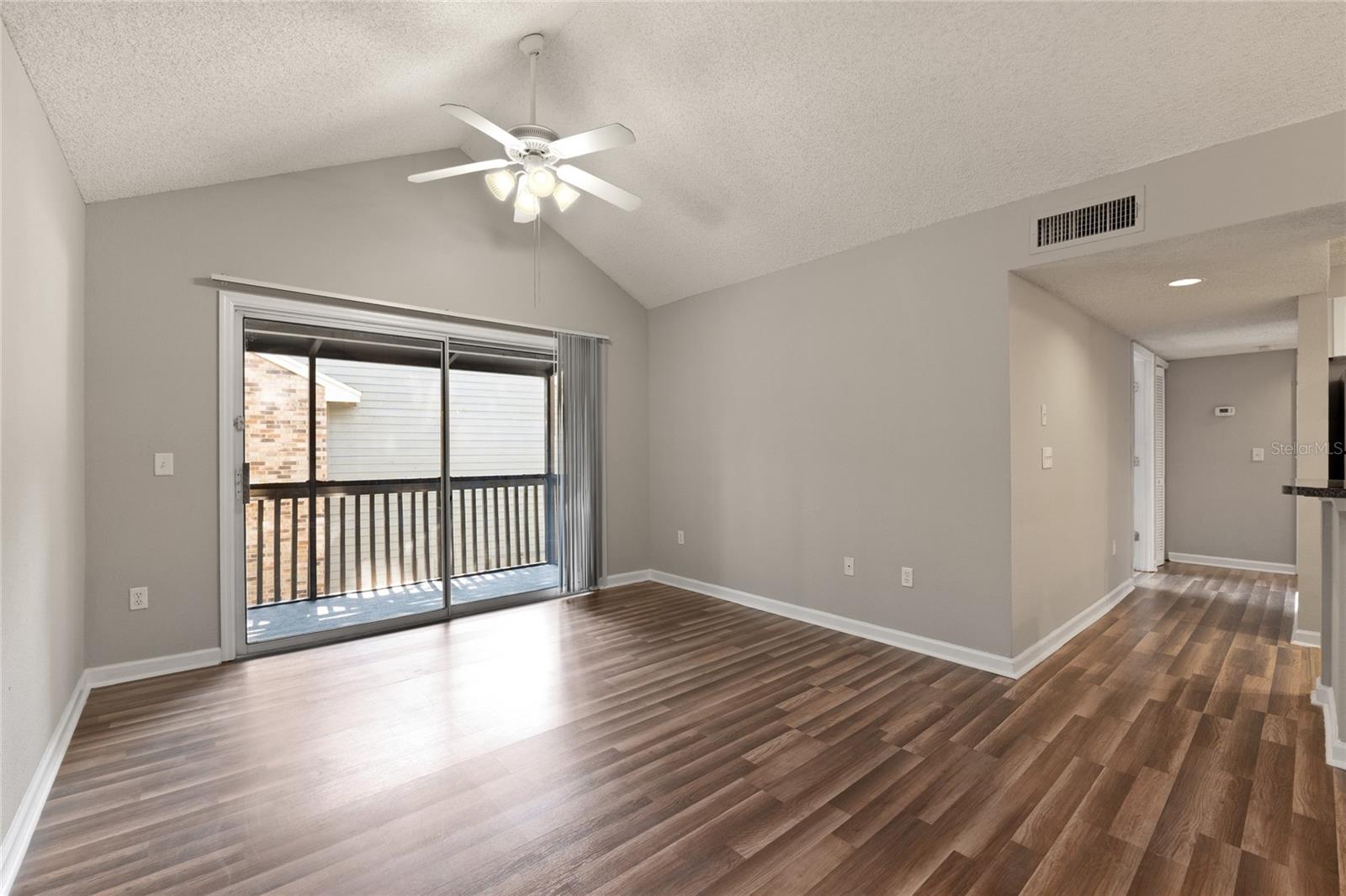 Lots of natural sunlight bathes the Living Room