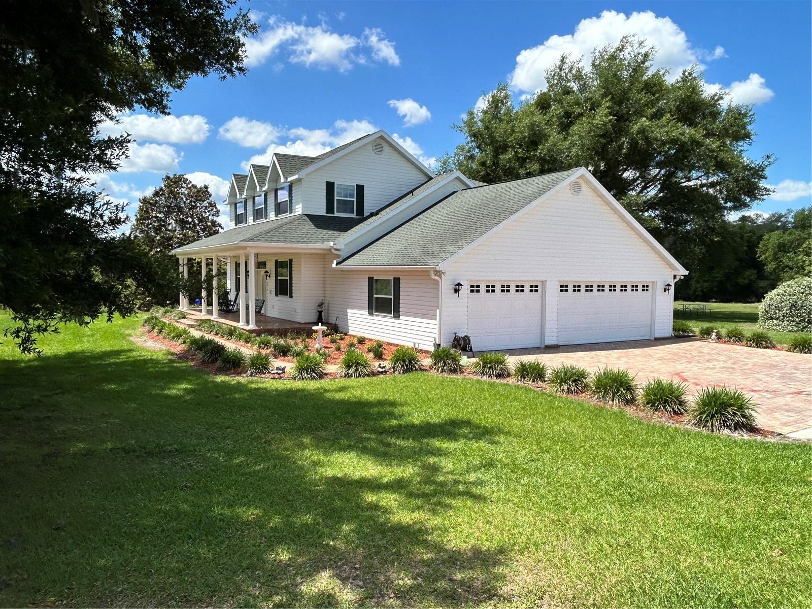 Aerial Side View – Oversized Side Entry 3 Car Garage