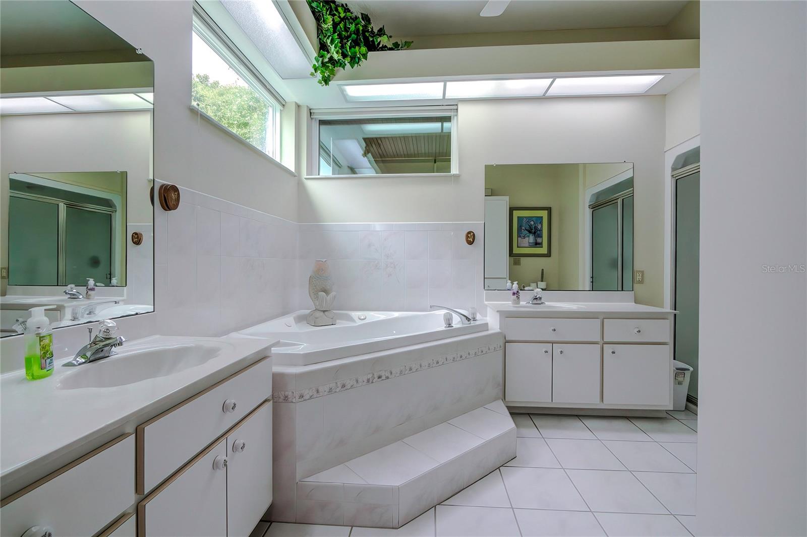 Owner's Bathroom with Garden Tub and Seperate Stall Shower