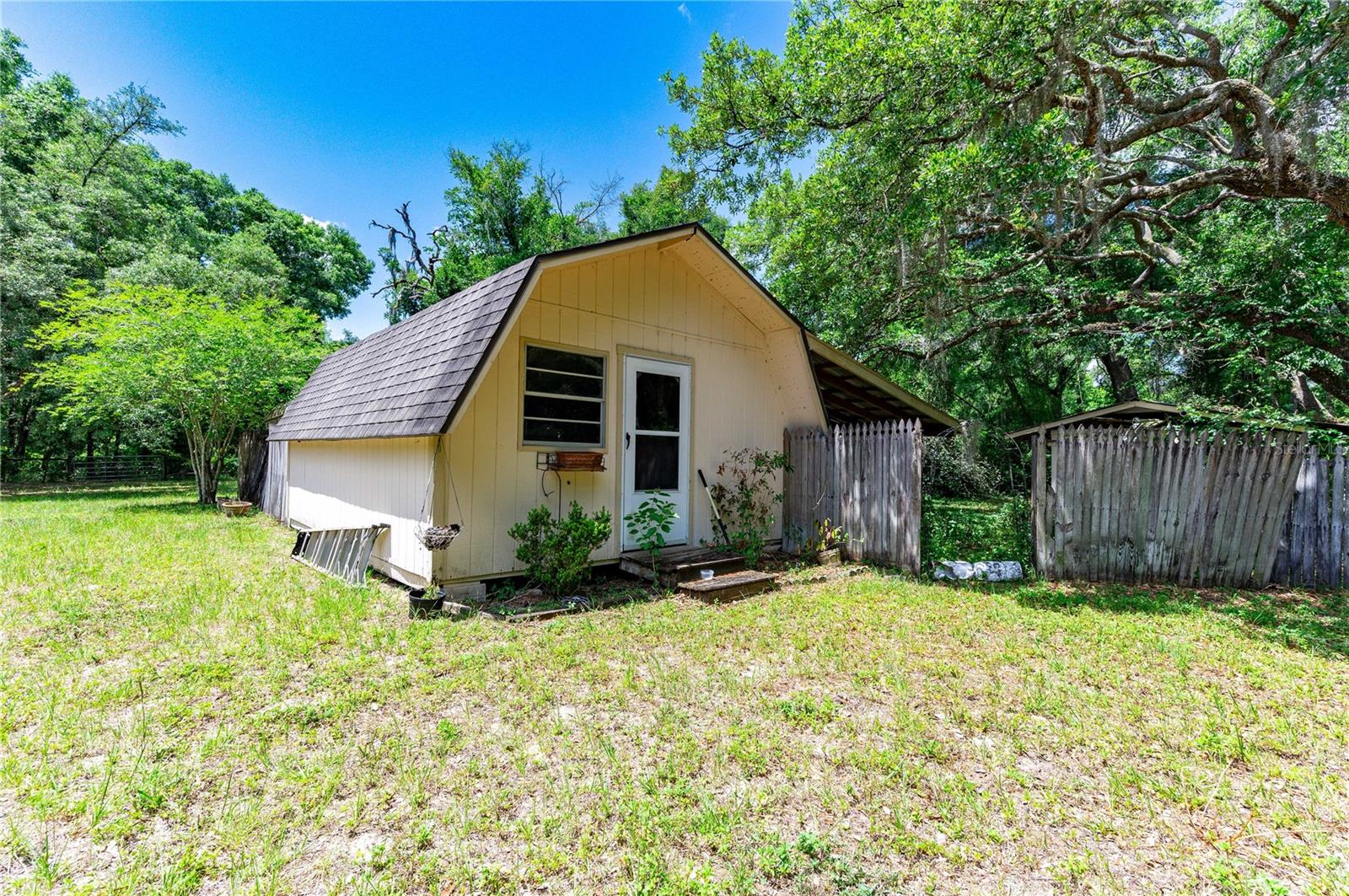 Spacious shed in backyard