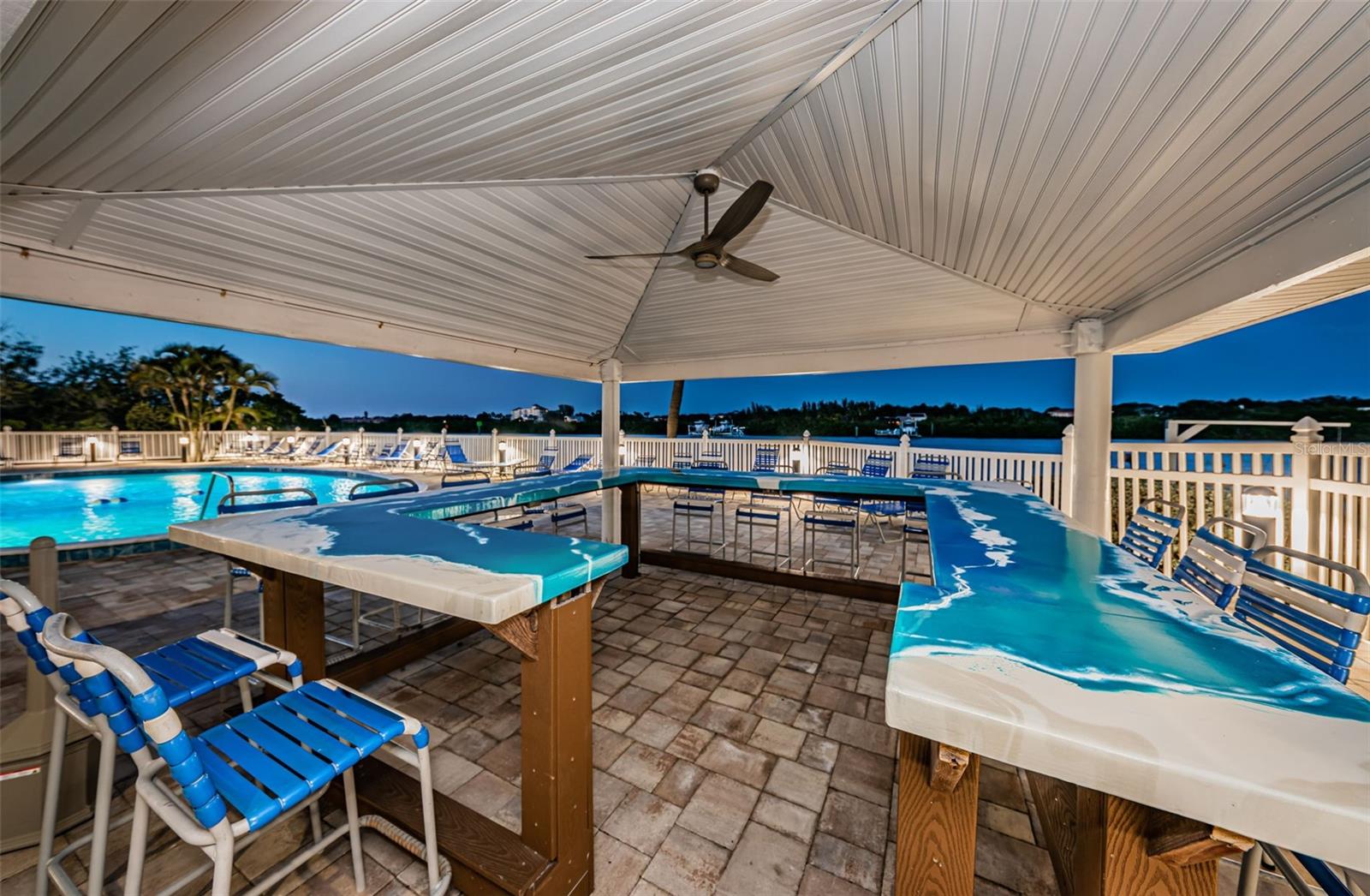 Newly renovated covered Lanai by the Pool