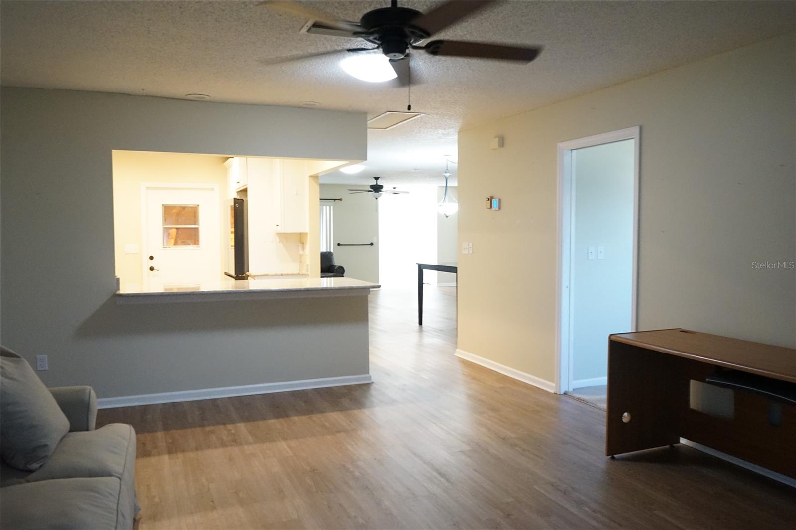 view from lanai into family room