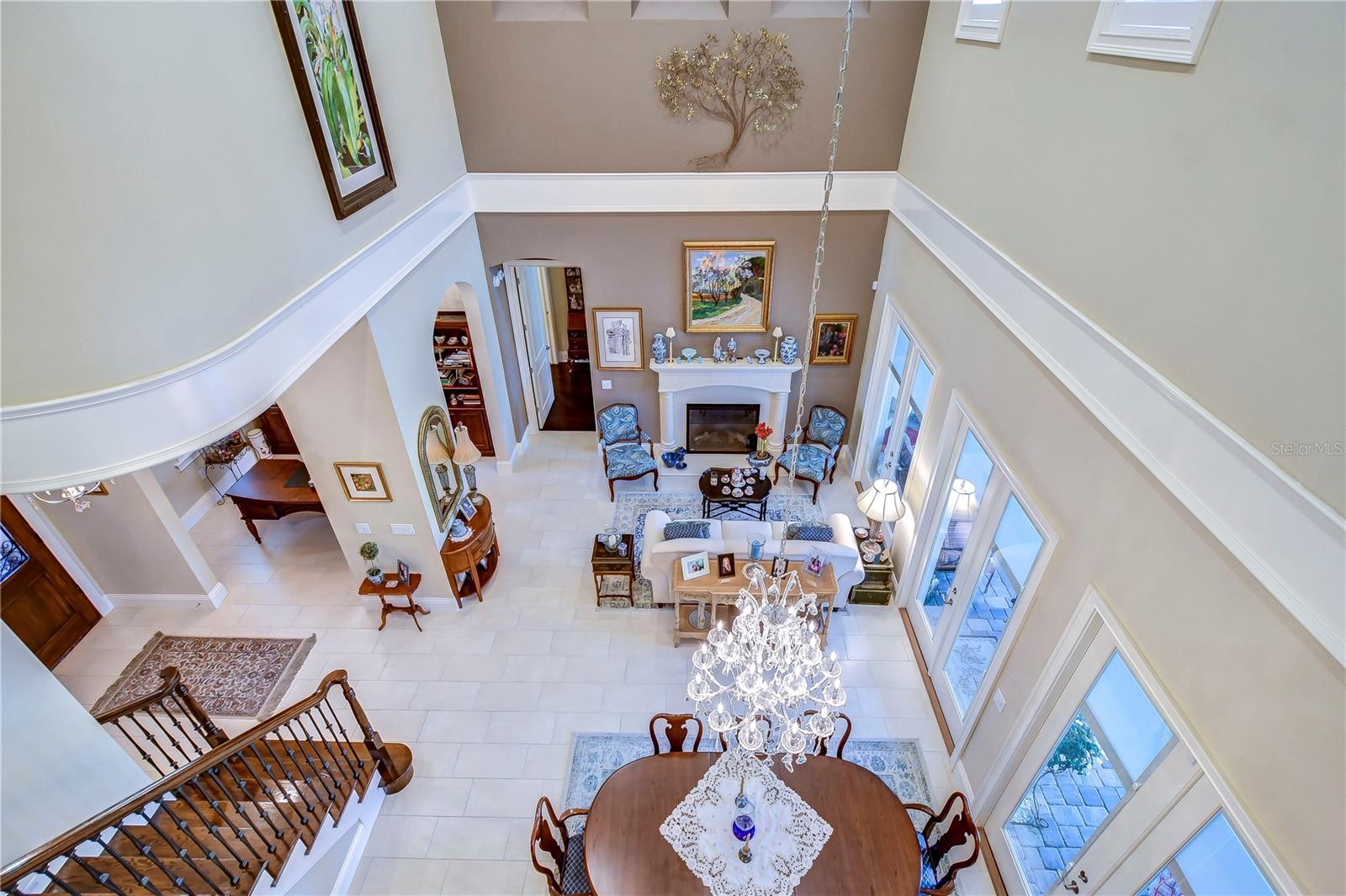 Two-story open room with tons of light!