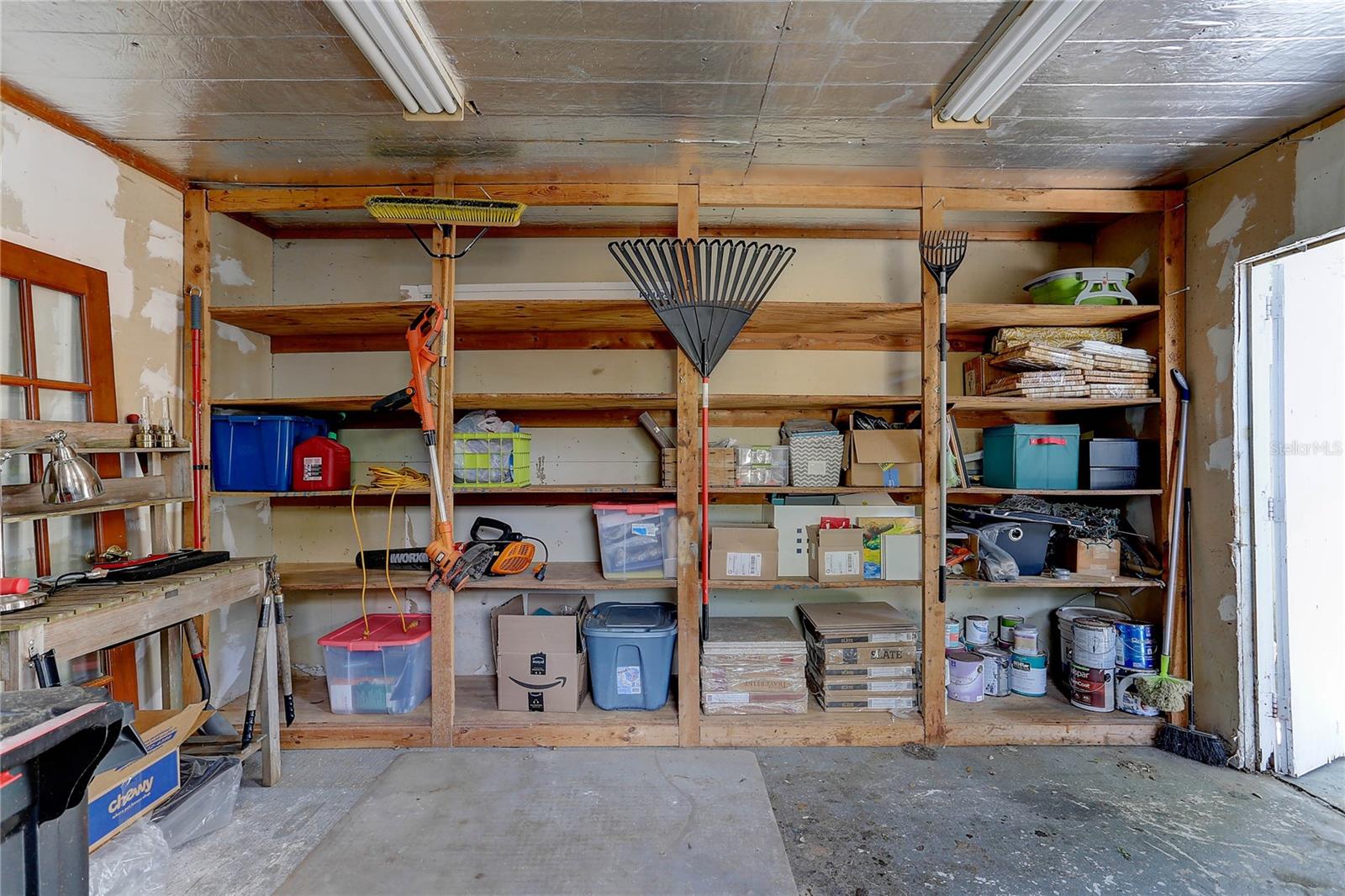 Shelving in the workshop