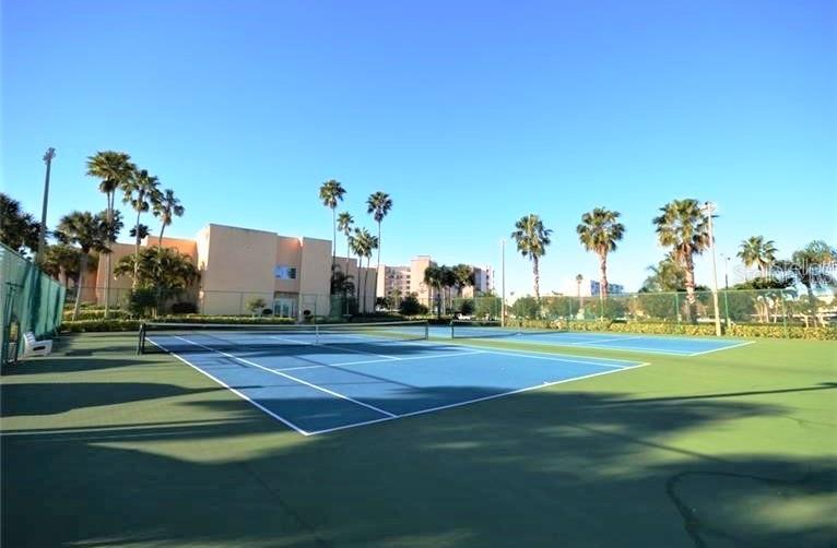 tennis courts also used for pickleball