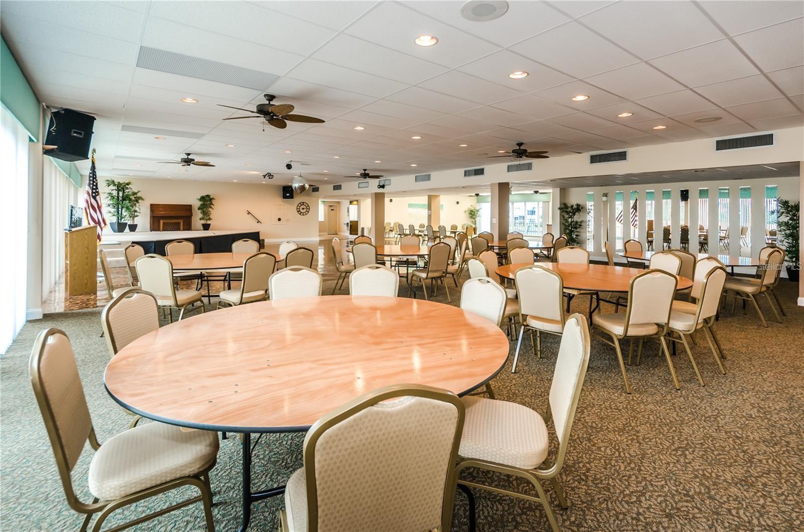 Banquet room of the Clubhouse