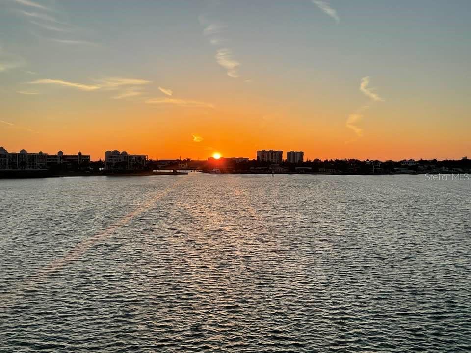 Sunset from Bay Island facing west