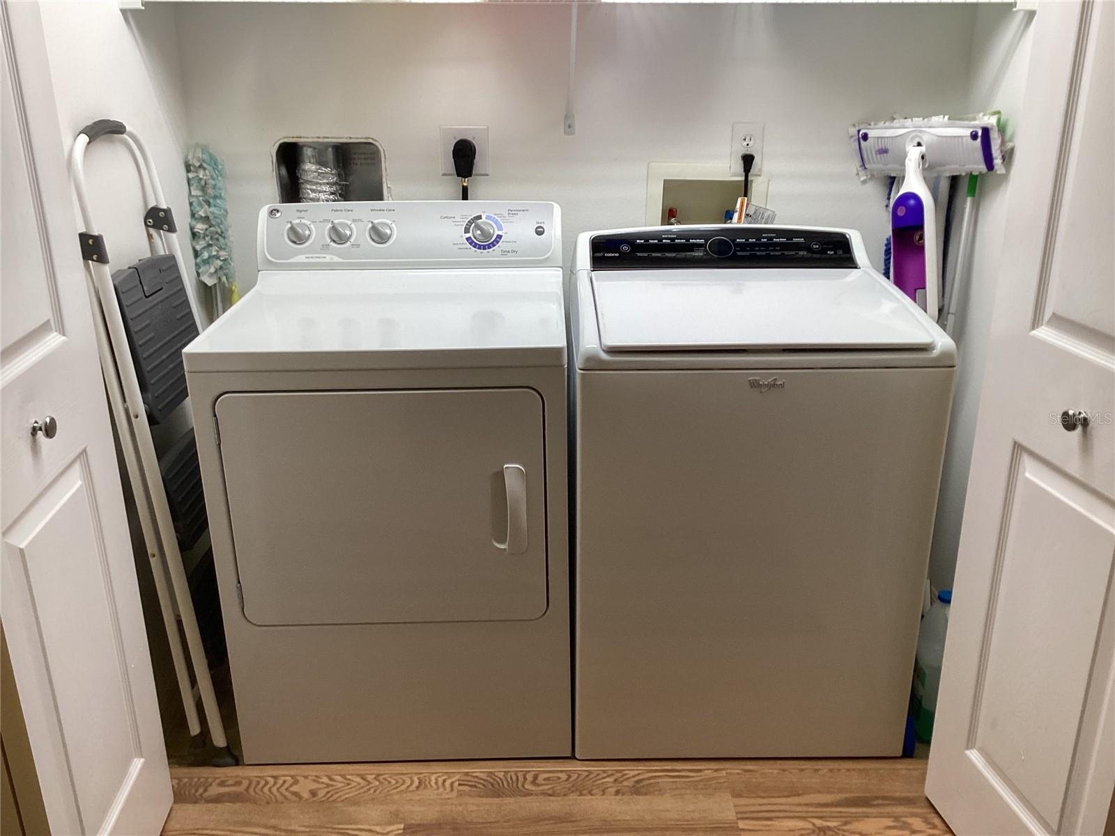 Washer and dryer just of the kitchen