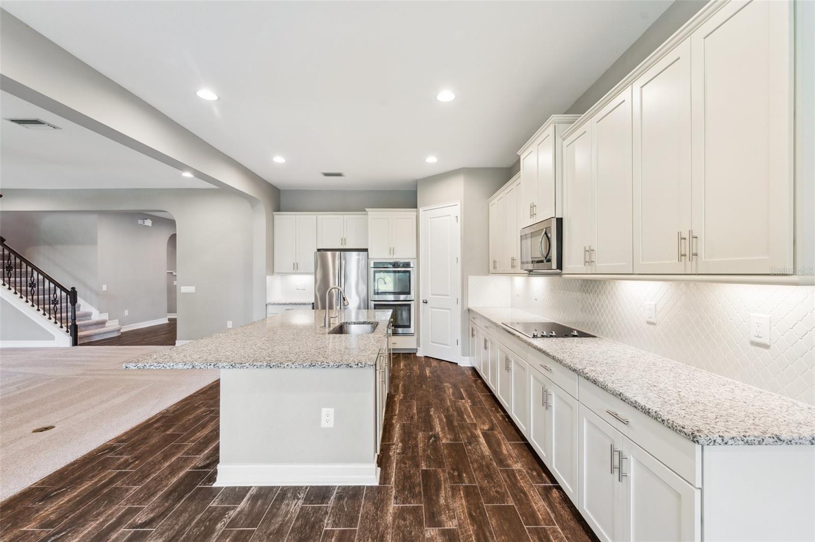 Kitchen with Huge Island and great counter space