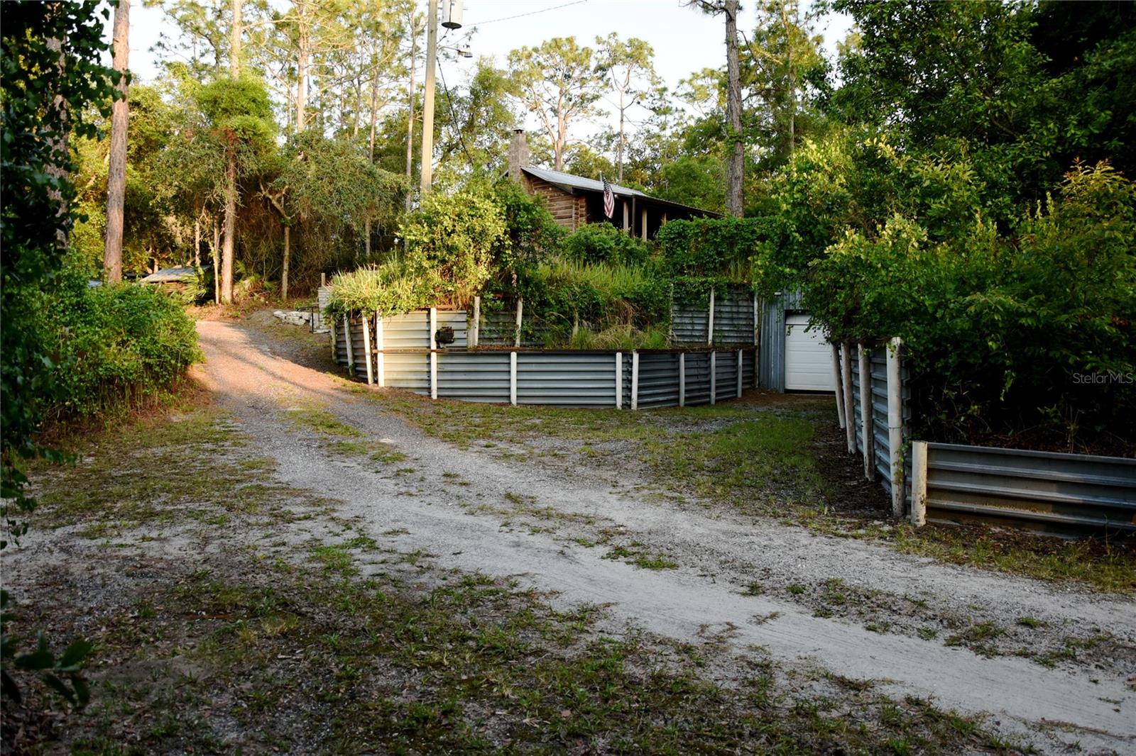 Long driveway secludes cabin