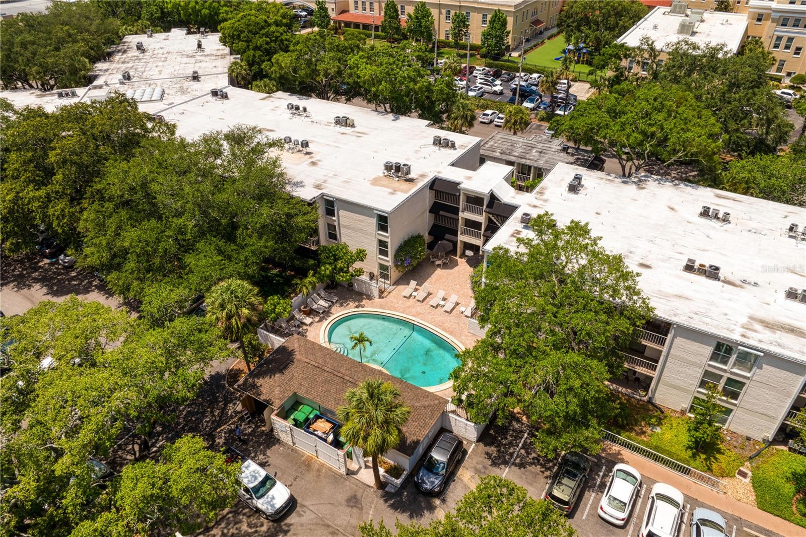 Another bird's eye view of the pool area