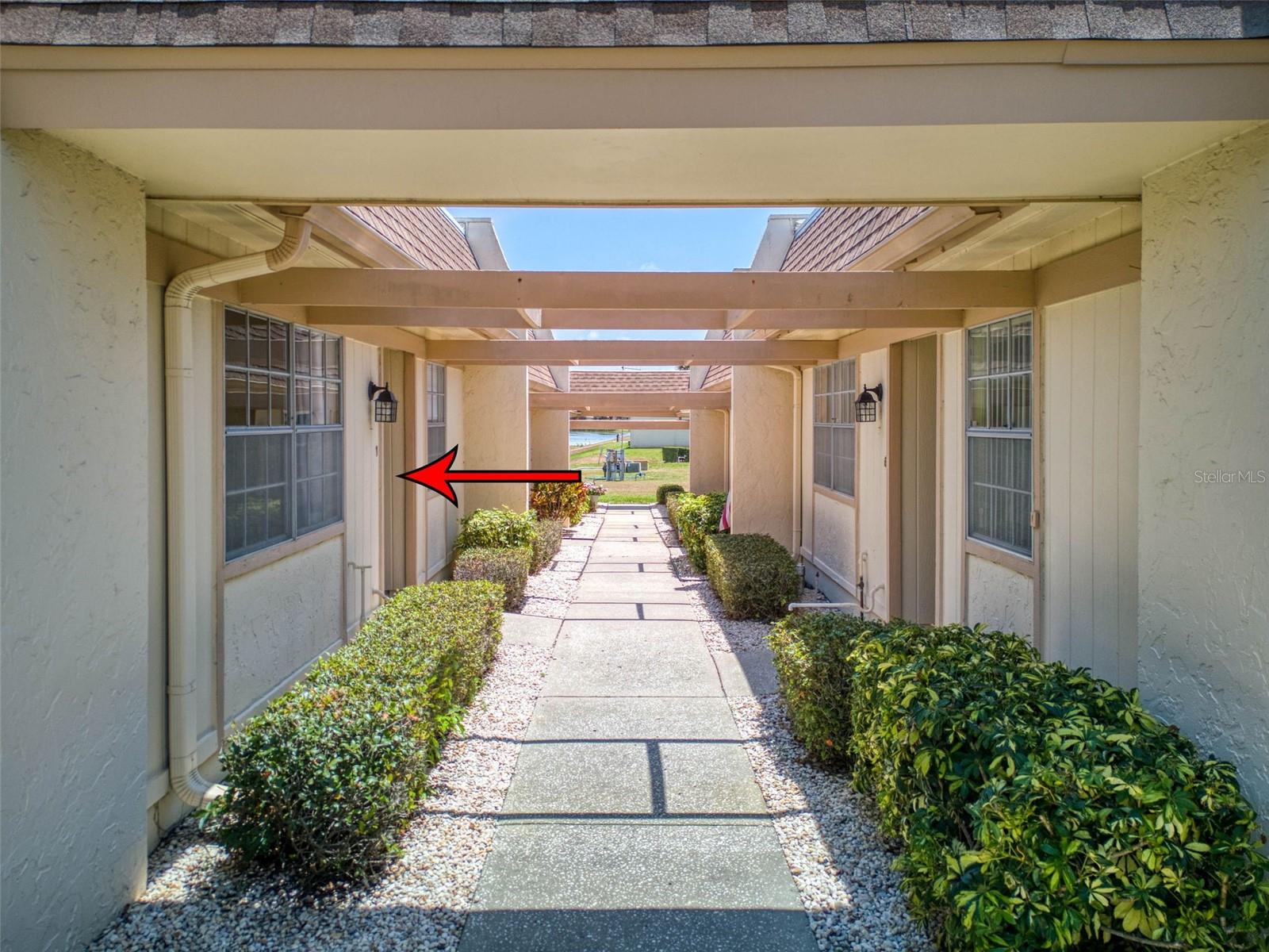 Walkway to condo