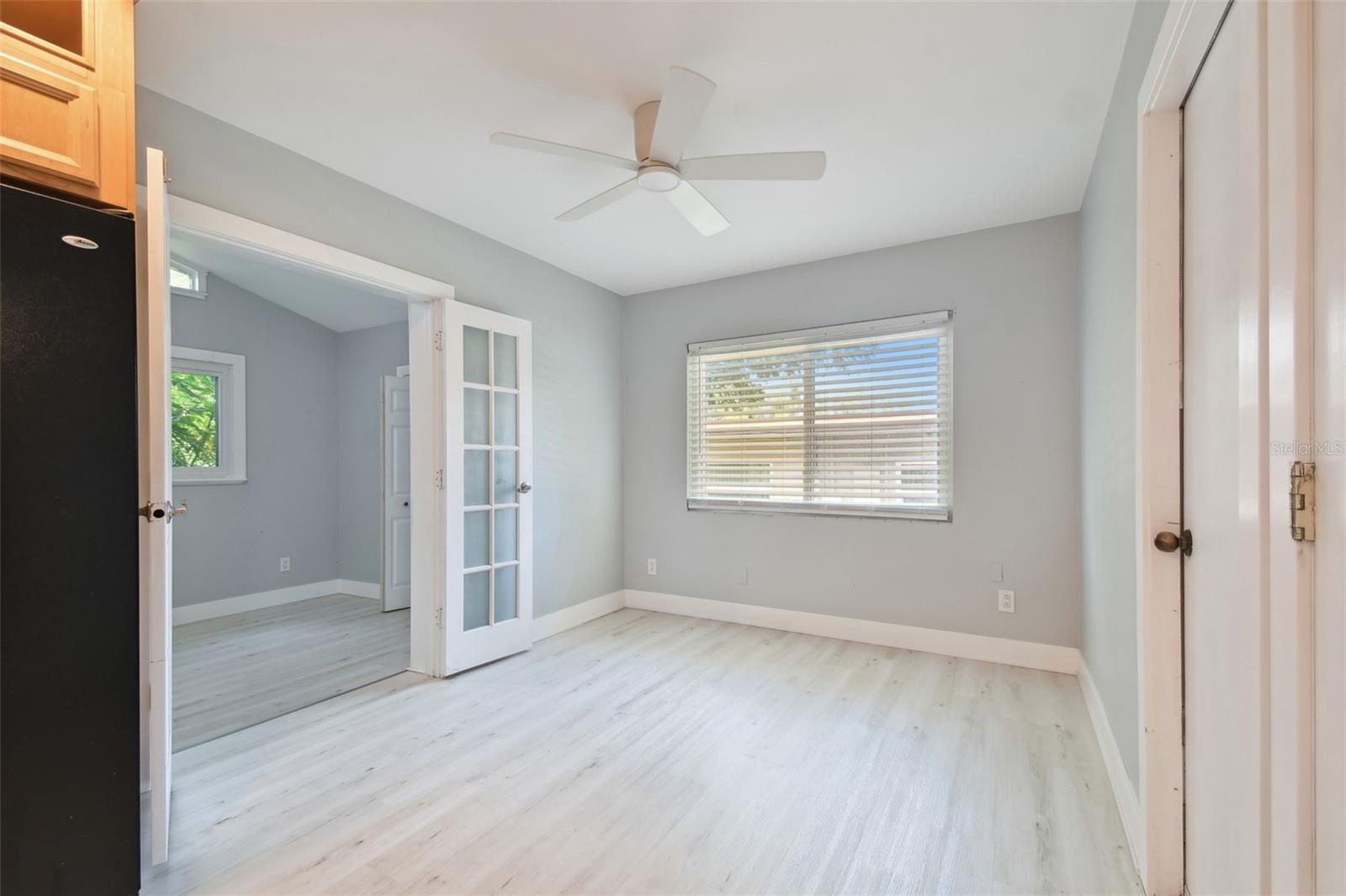 French doors leading to bonus room