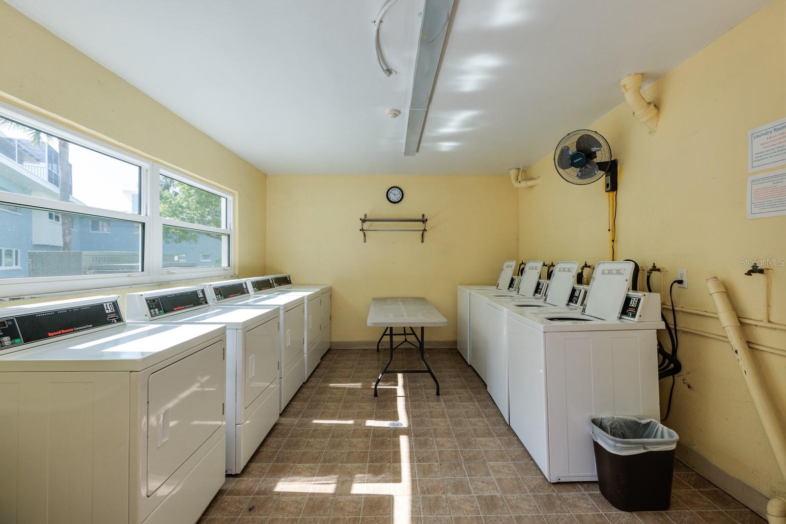 Laundry room on 1st floor in middle of bldg.