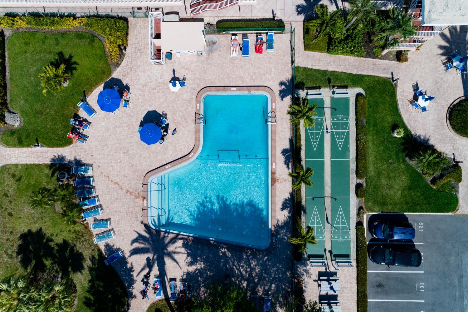 South Pool w/grilling area & shuffleboard.