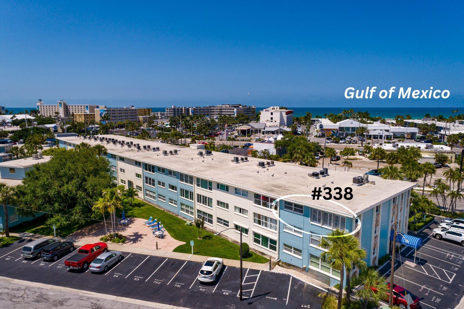 Penthouse #338 w/beach access. 2/2 & 1,425 sq. ft.