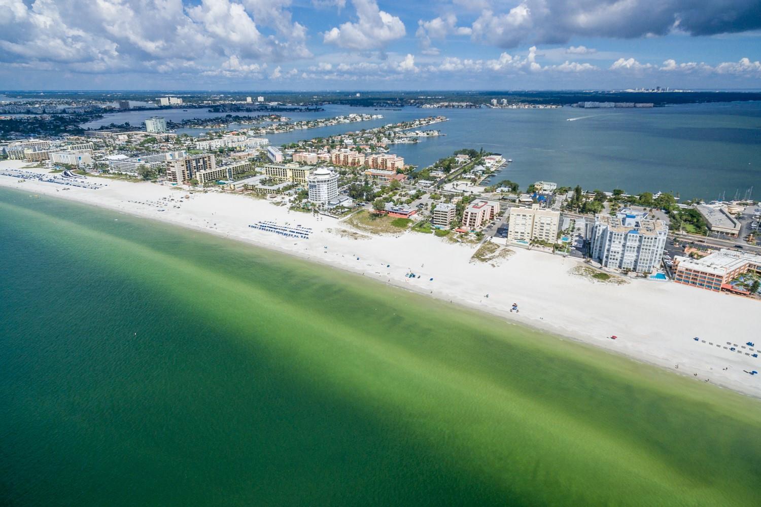 Enjoy the pristine sandy beaches on St Pete Beach.