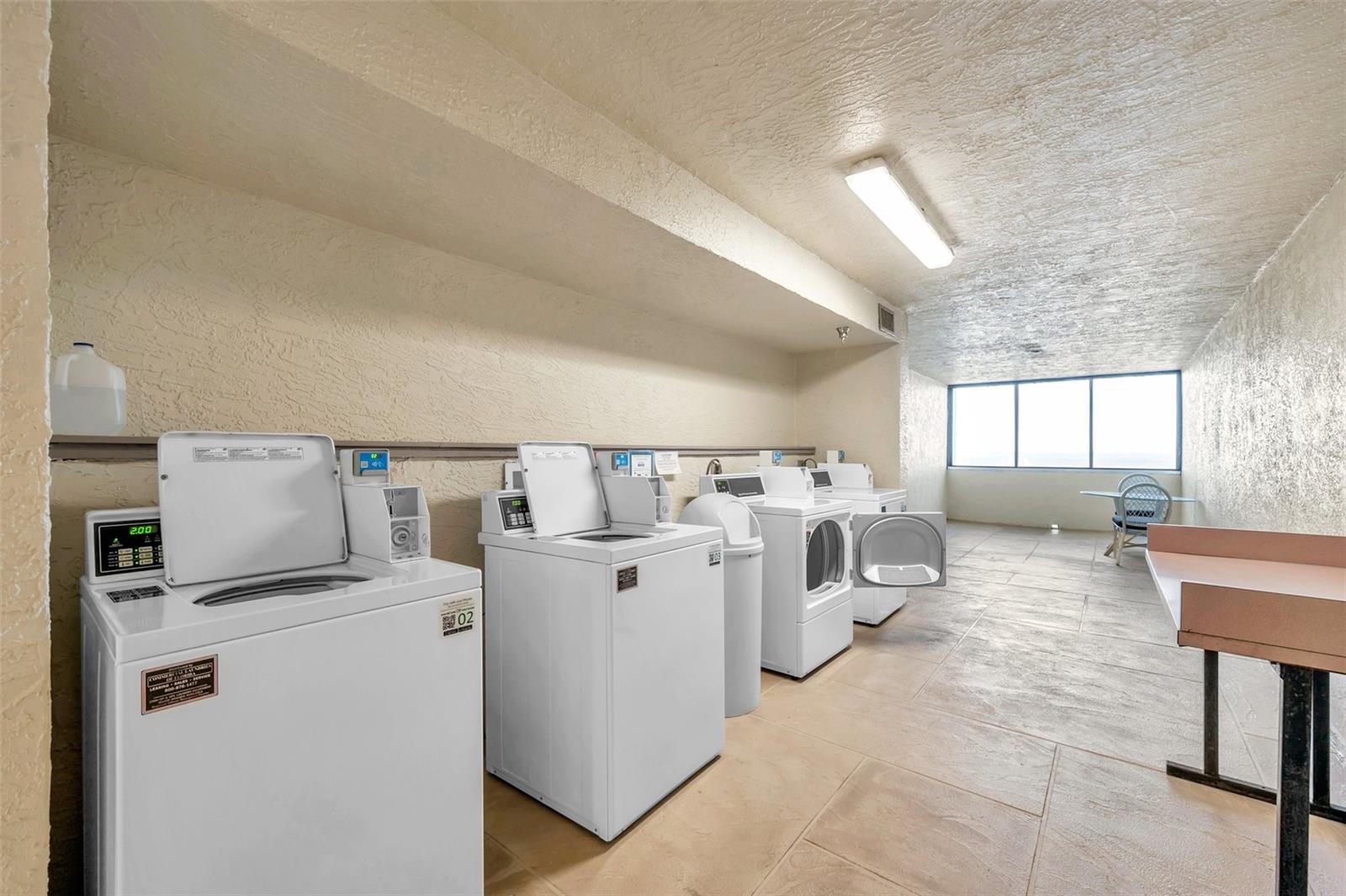 Laundry available on each floor.