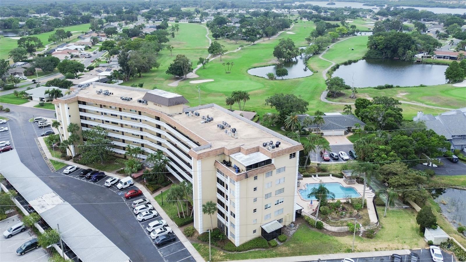 View of 8950- Cavalier bldg and Lake Seminole Golf urse