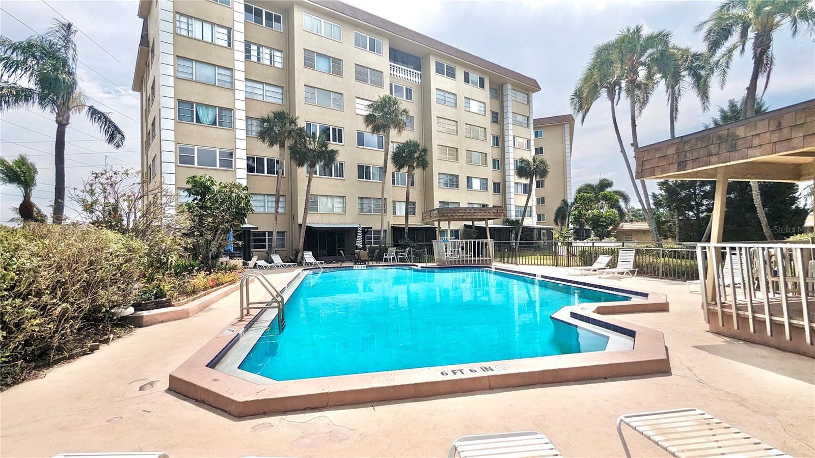 Garden by pool