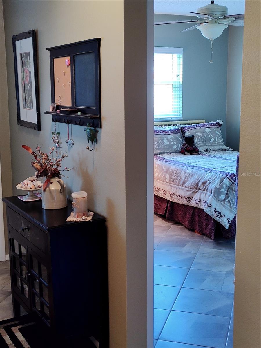 Entrance to Second Bedroom adjacent to the Bathroom.