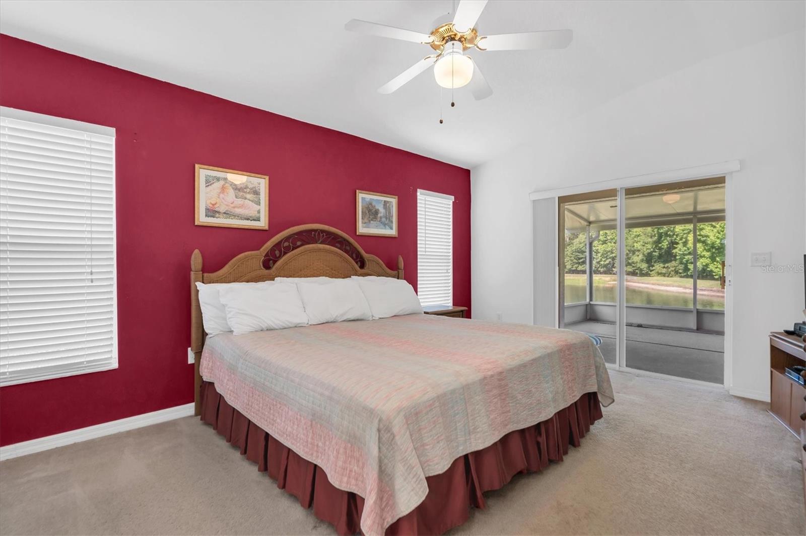 Primary Bedroom with Ensuite Has Sliding Door to Lanai