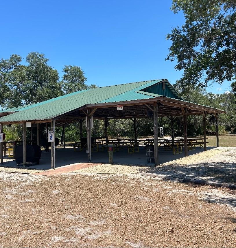 Pavilion is great for warm-weather picnics.