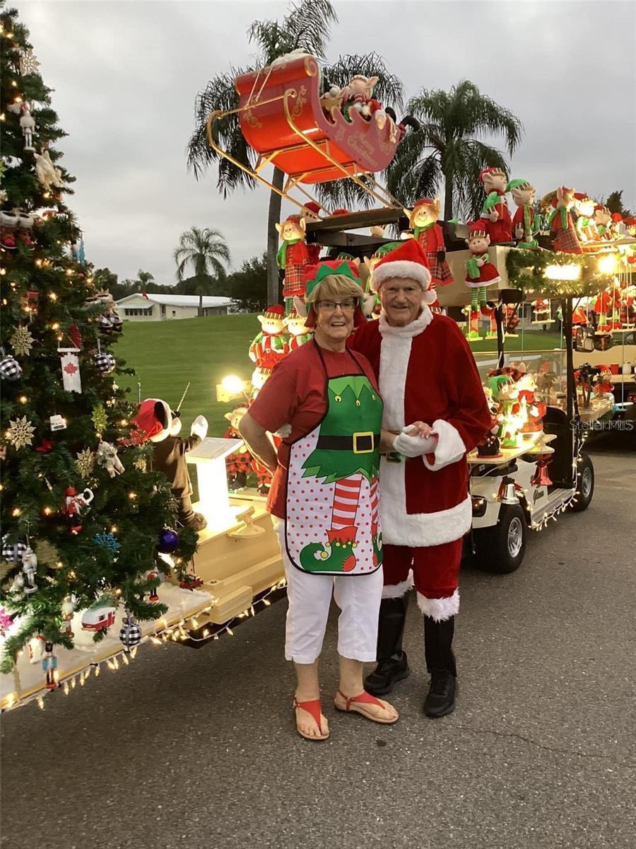 Christmas golf cart parade