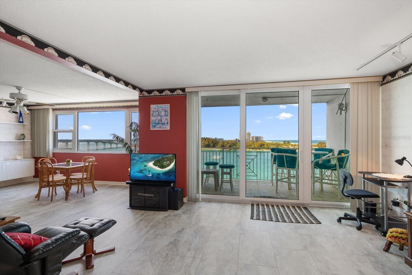 Living Room looking out to balcony