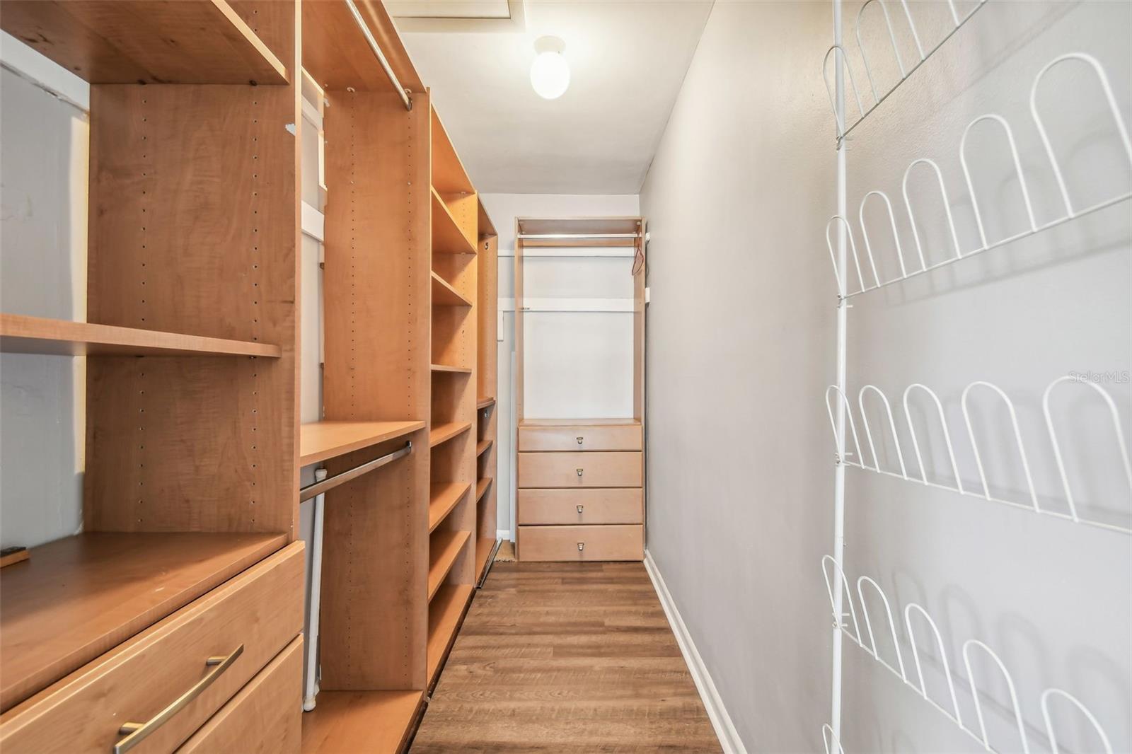 Large walk in closet in primary bedroom