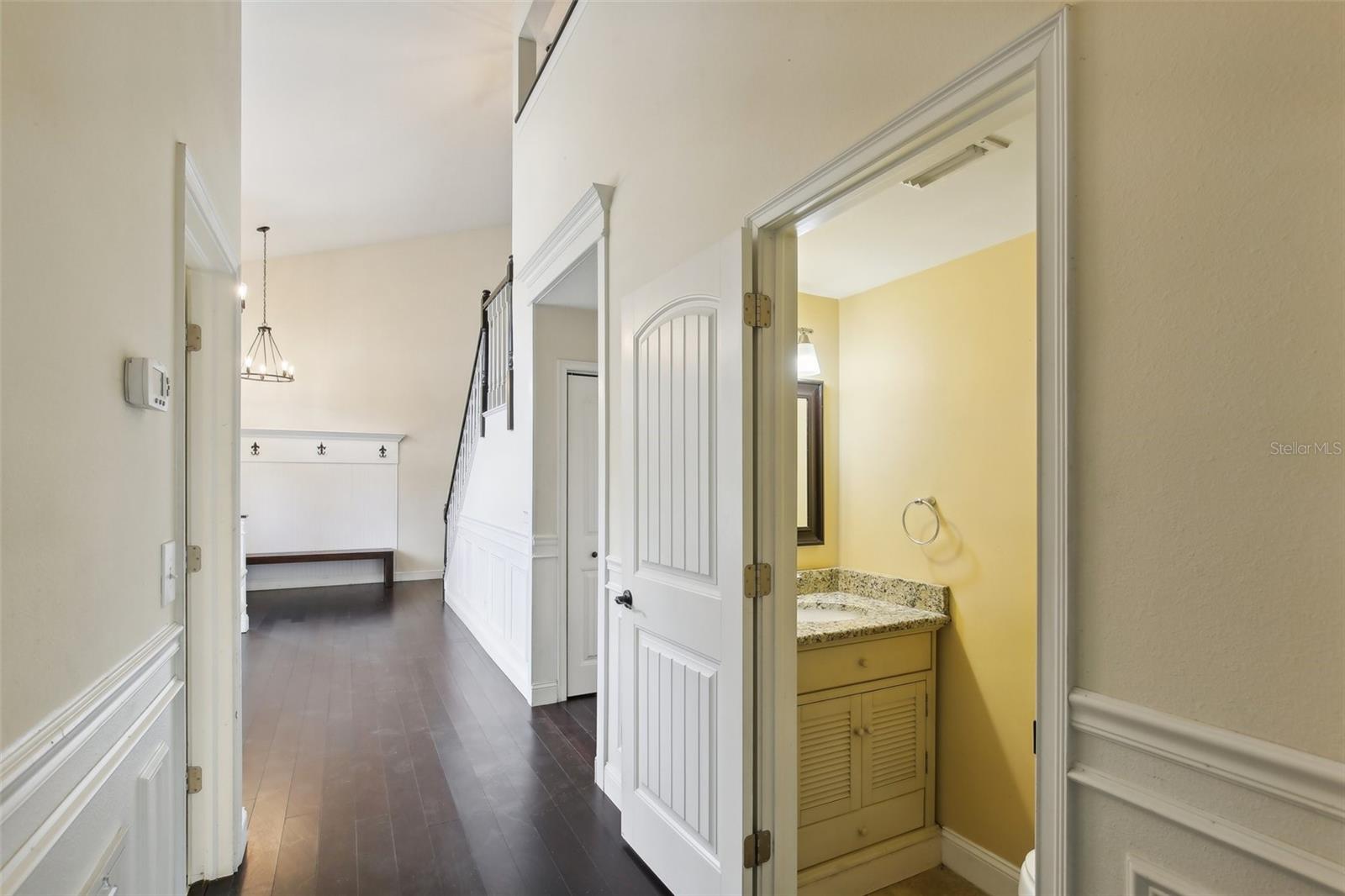 SMALL HALLWAY TO MASTER/AND HALF BATH