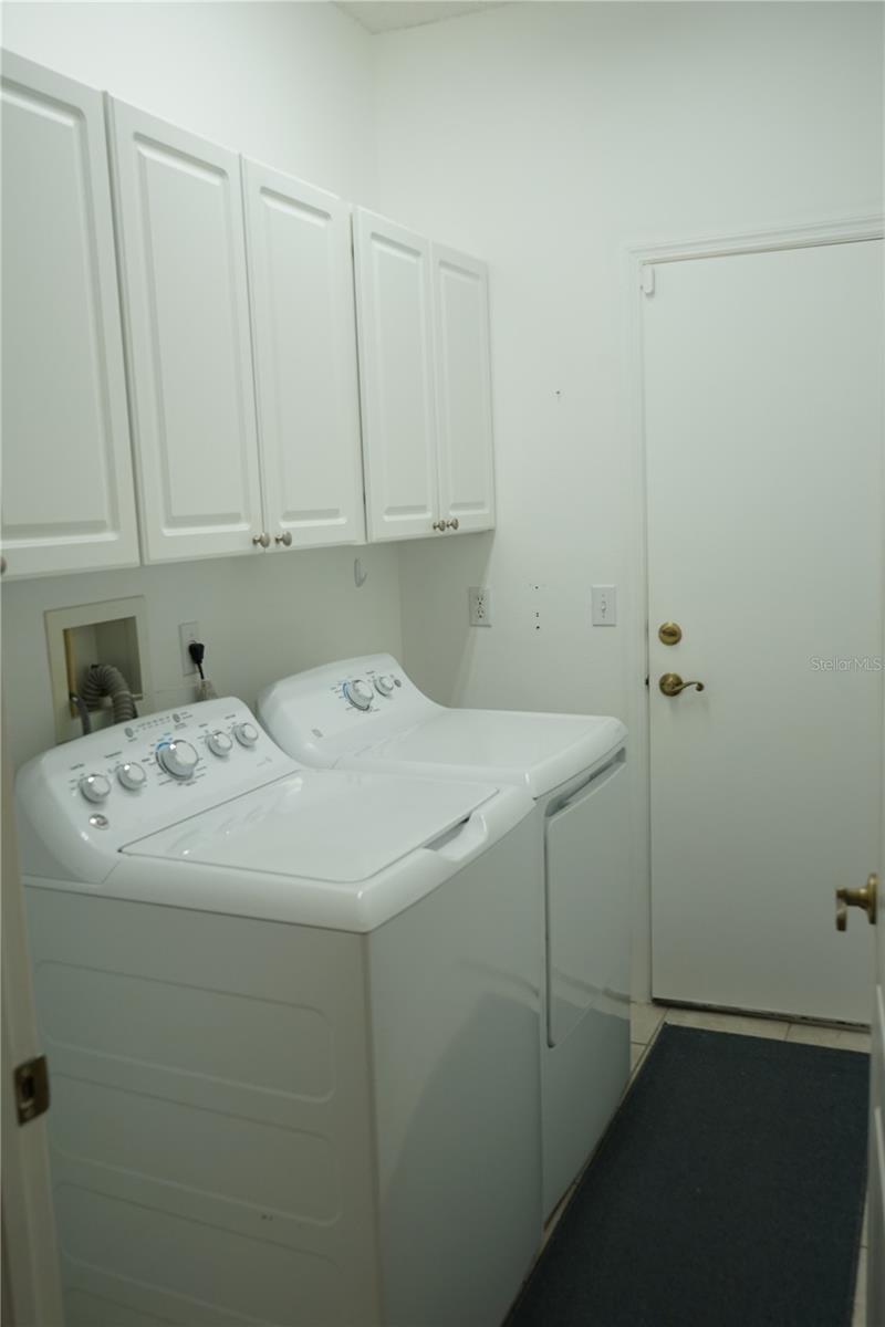 laundry room goes out to garage