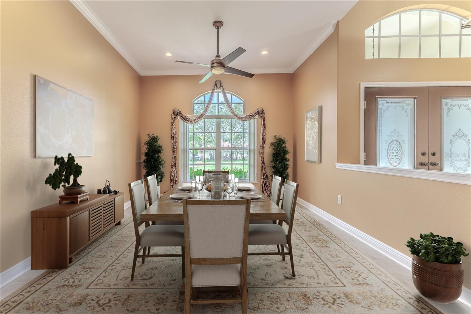 Virtually Staged Formal Dining Room