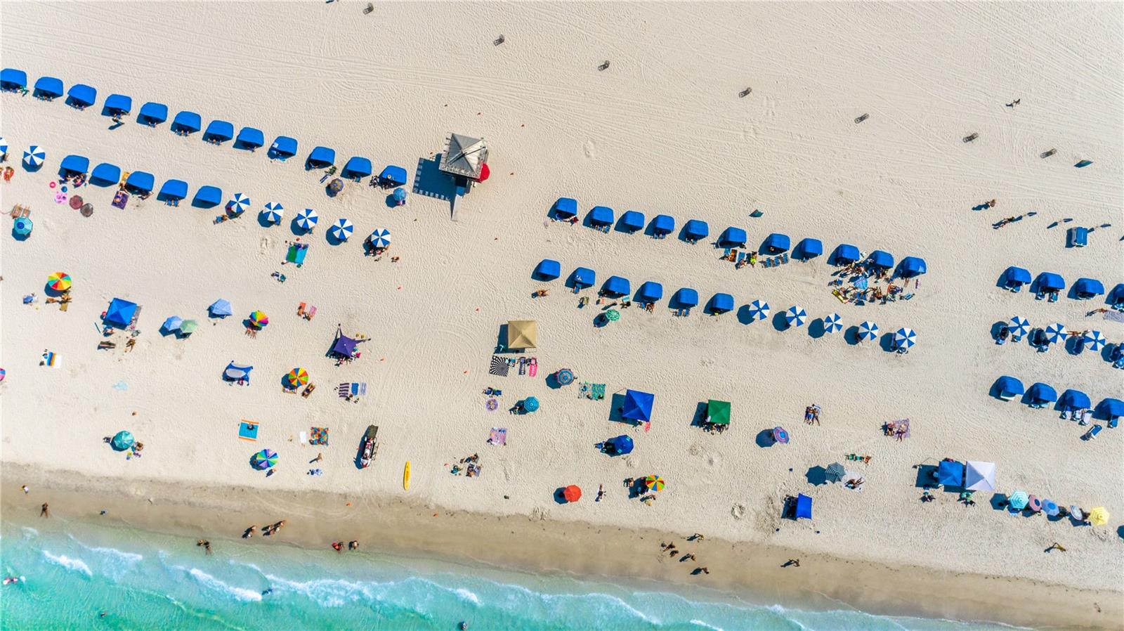 Closeup Aerial of Number One American Beach.