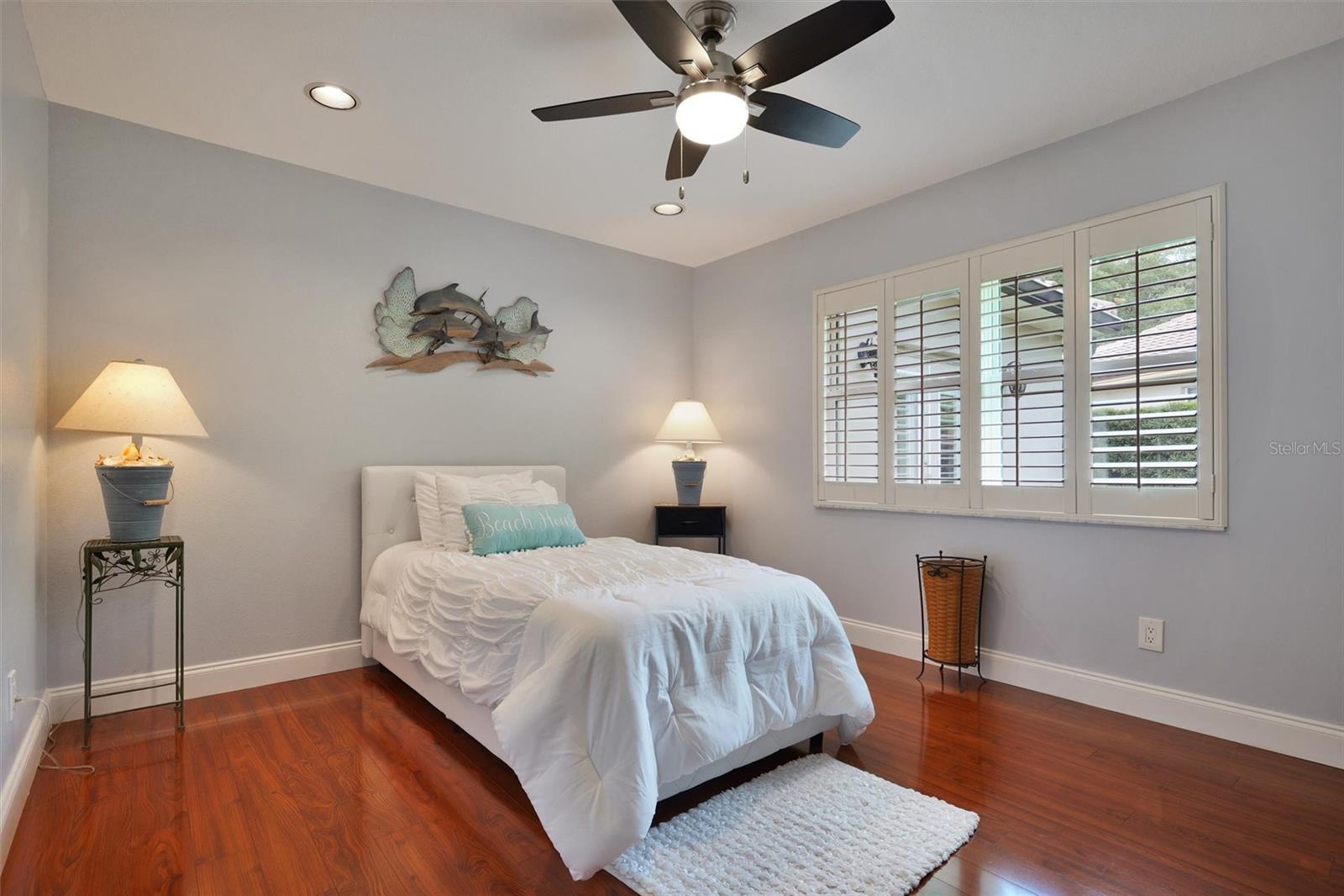 3rd bedroom, walk in closet in this room. Beautiful wood flooring