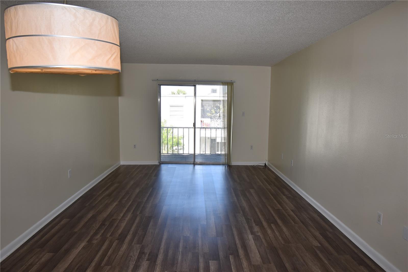 Living room and dining room