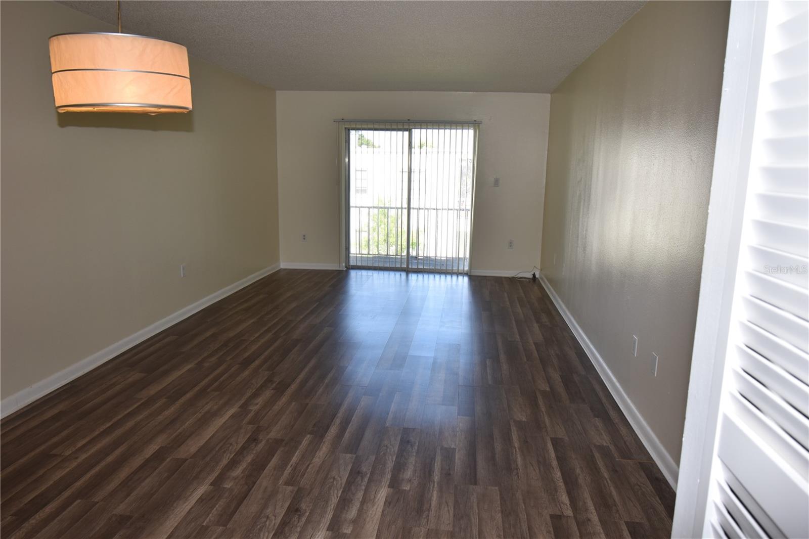 Living room and dining room