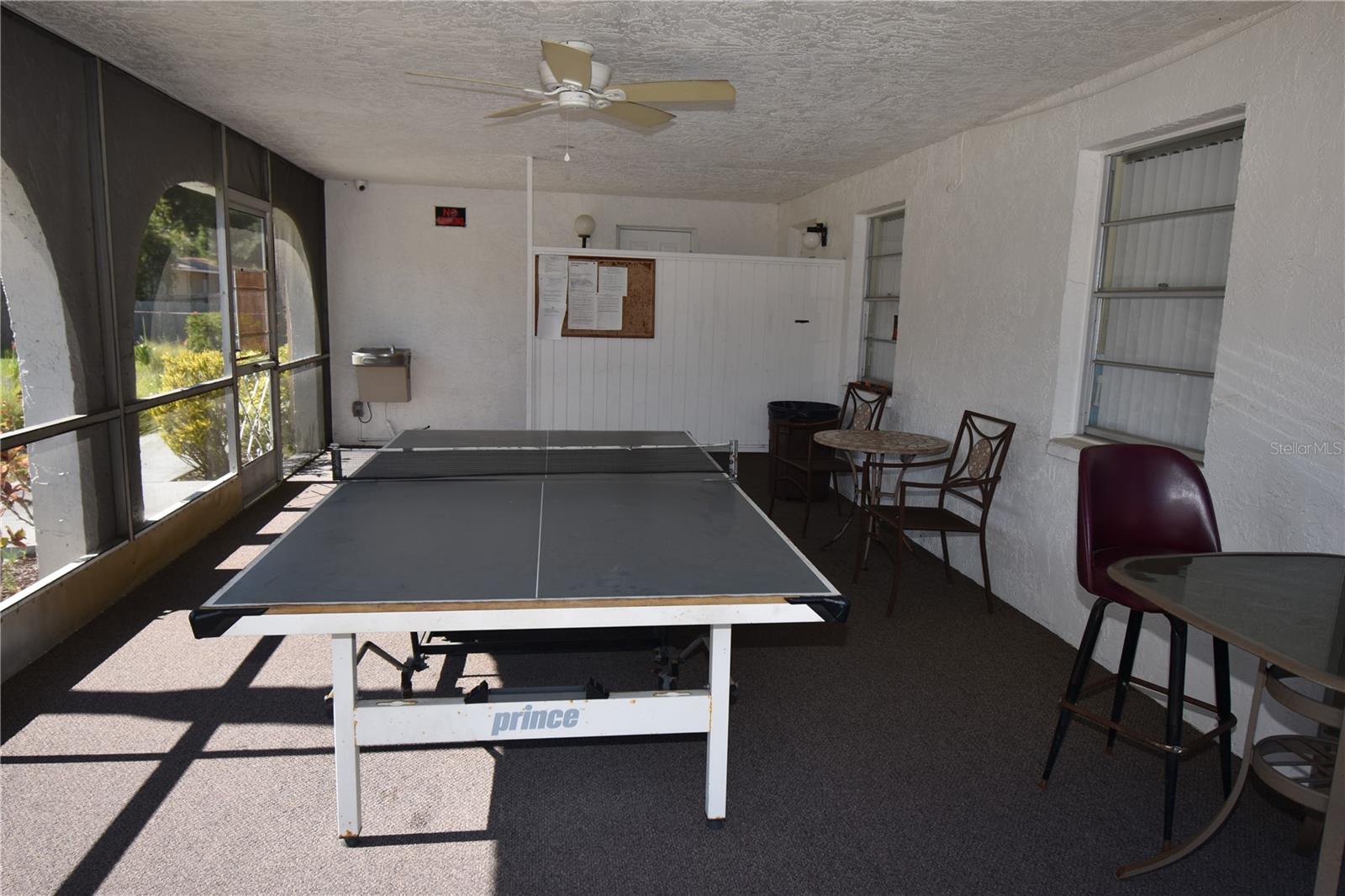 Ping Pong table with covered seating