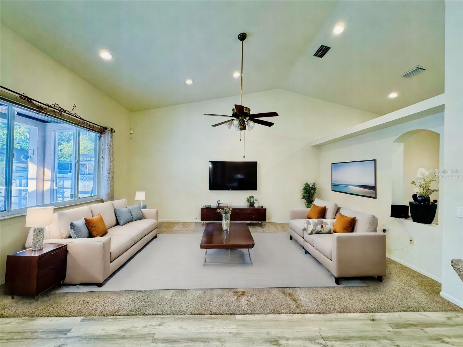 Family Room-Virtually Staged