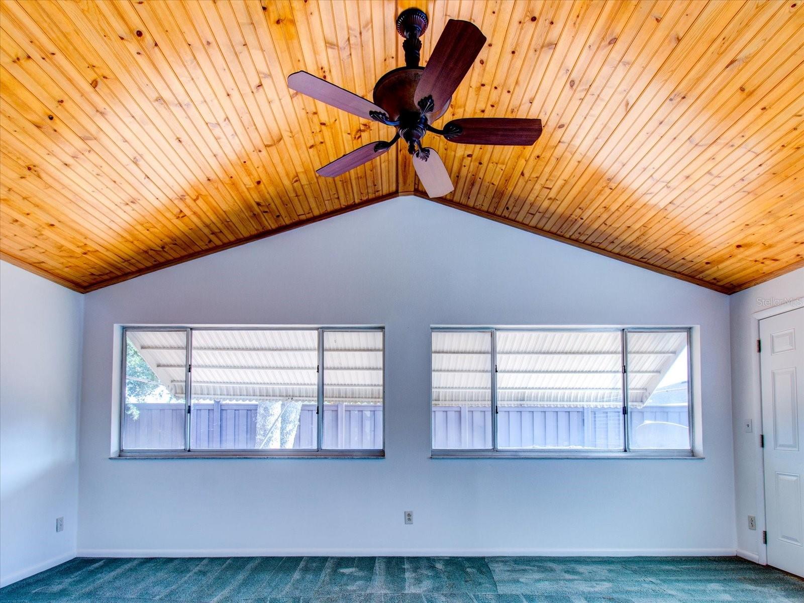 Bedroom #3 "or" Entertainment Room, with Cedar Ceiling