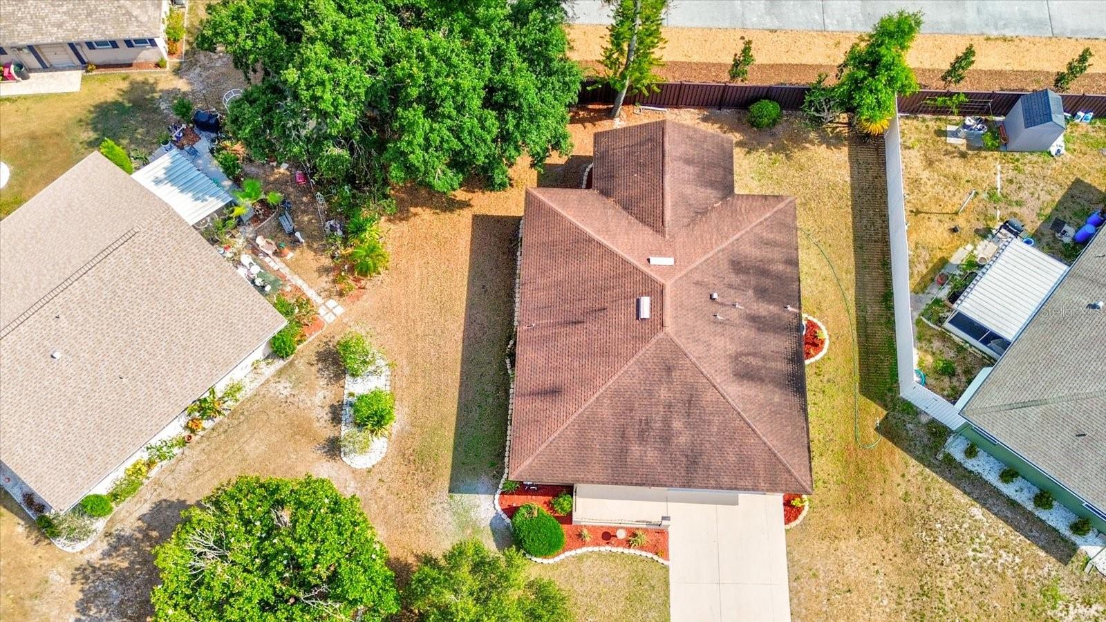 Aerial shot facing front of the home.