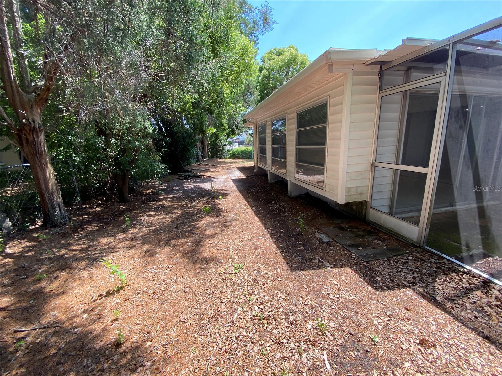 Back yard from North corner