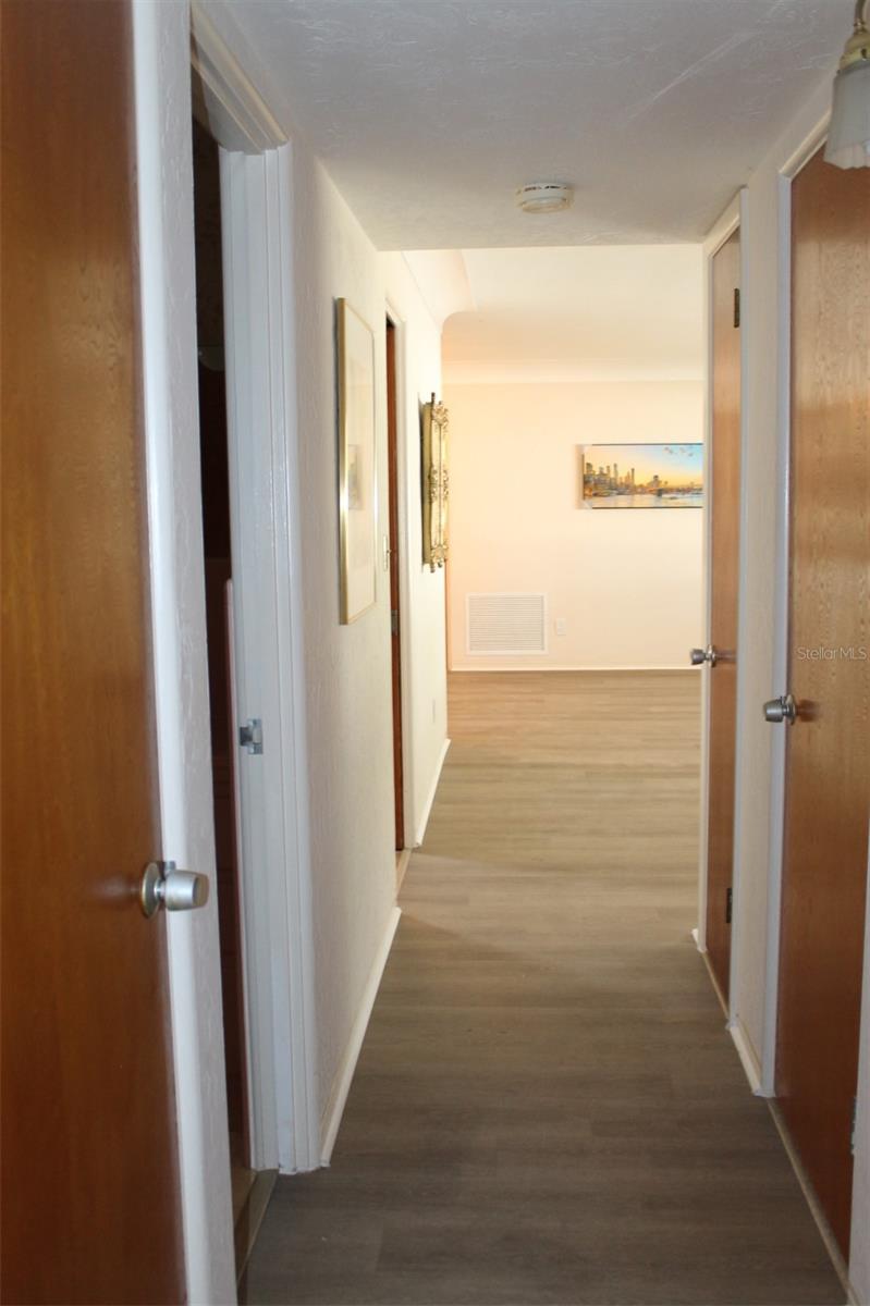 Hallway from Bedrooms to Living Rm