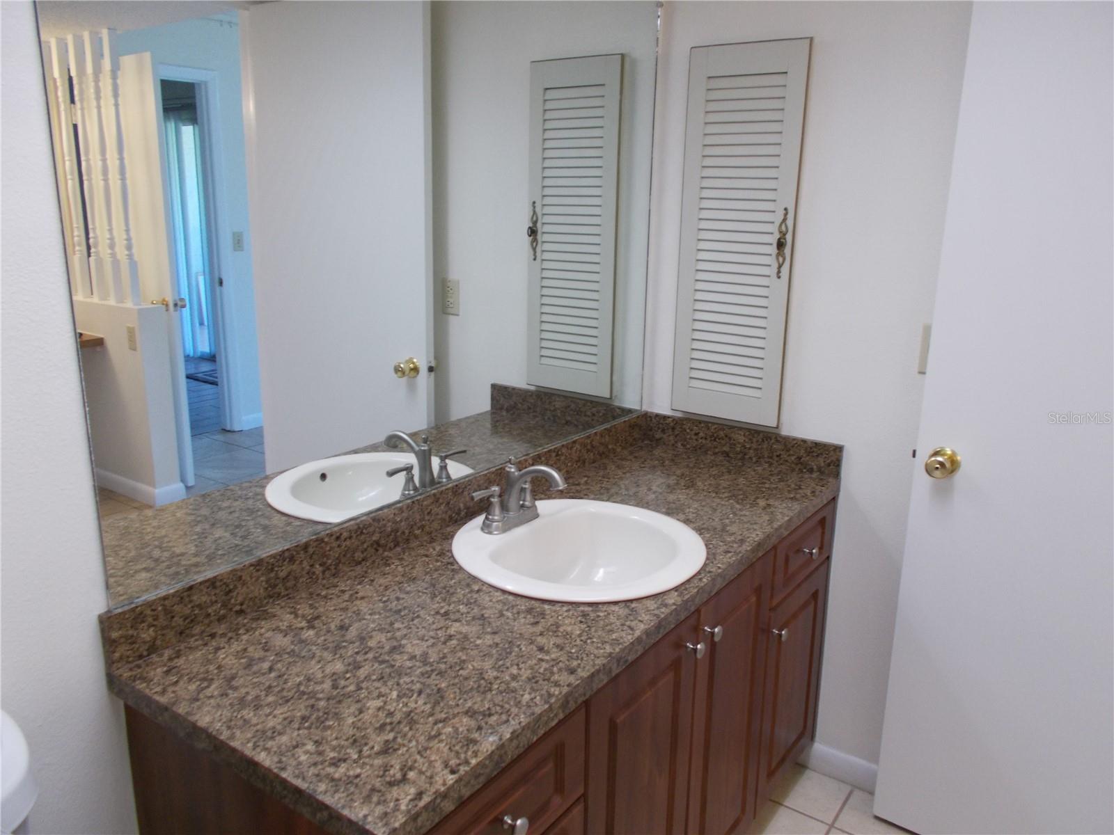 The vanity in the Master Bathroom.