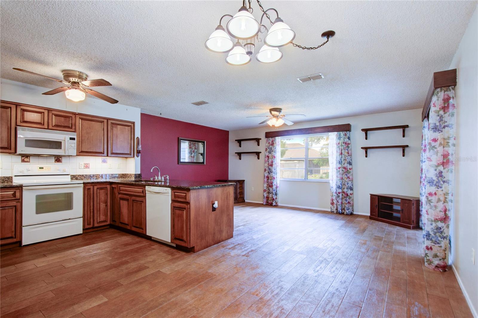 Updated Kitchen open to family and dining room