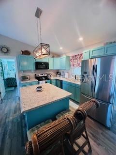 updated kitchen with island