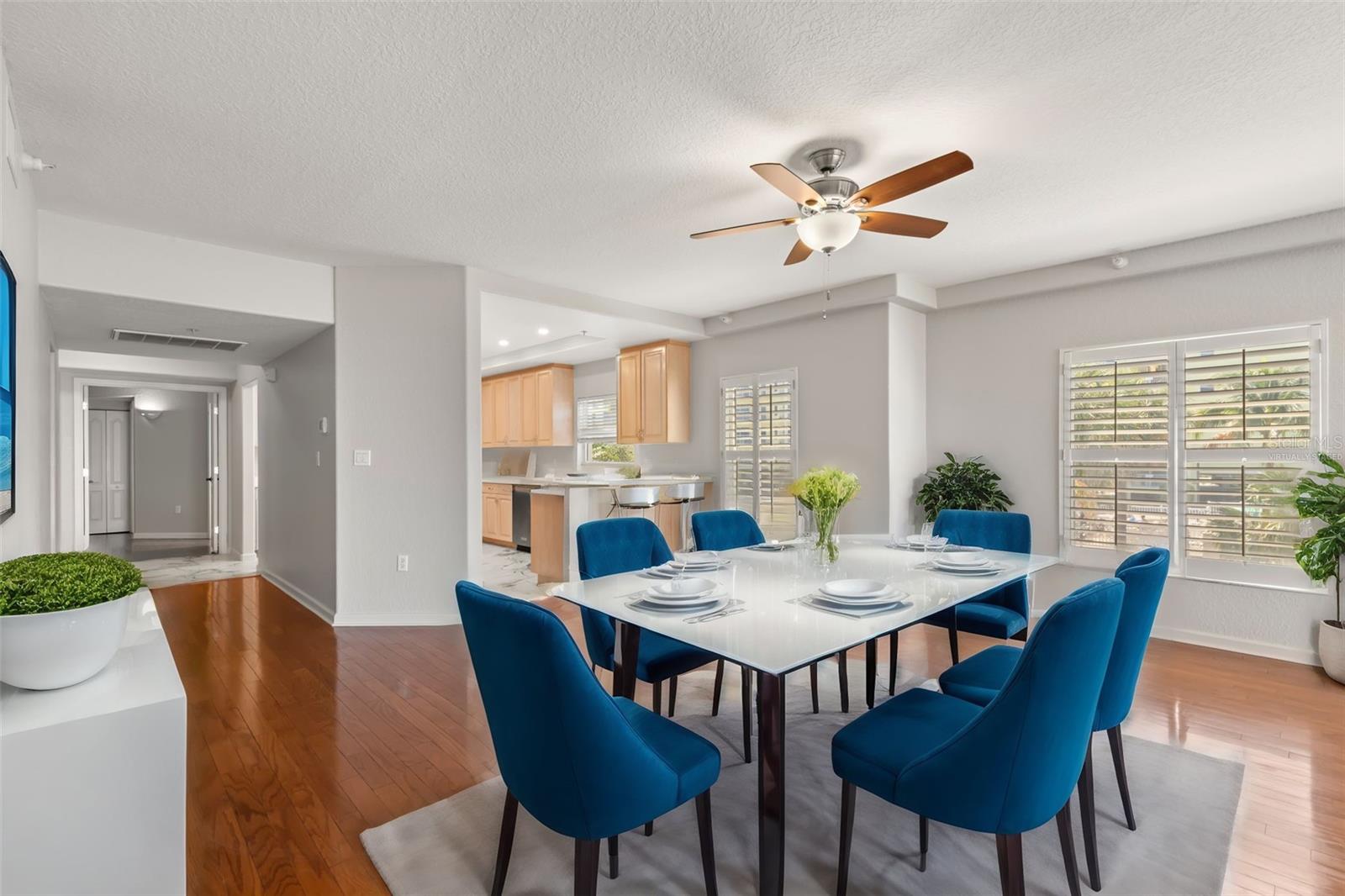 Virtually staged Dining Area