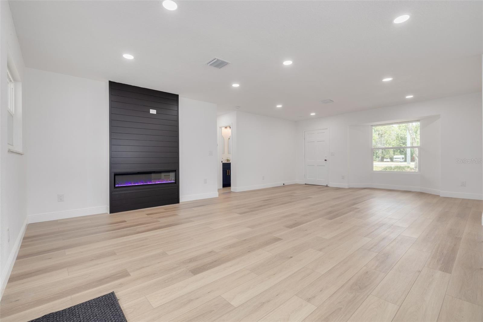 Living Room with electric fireplace!