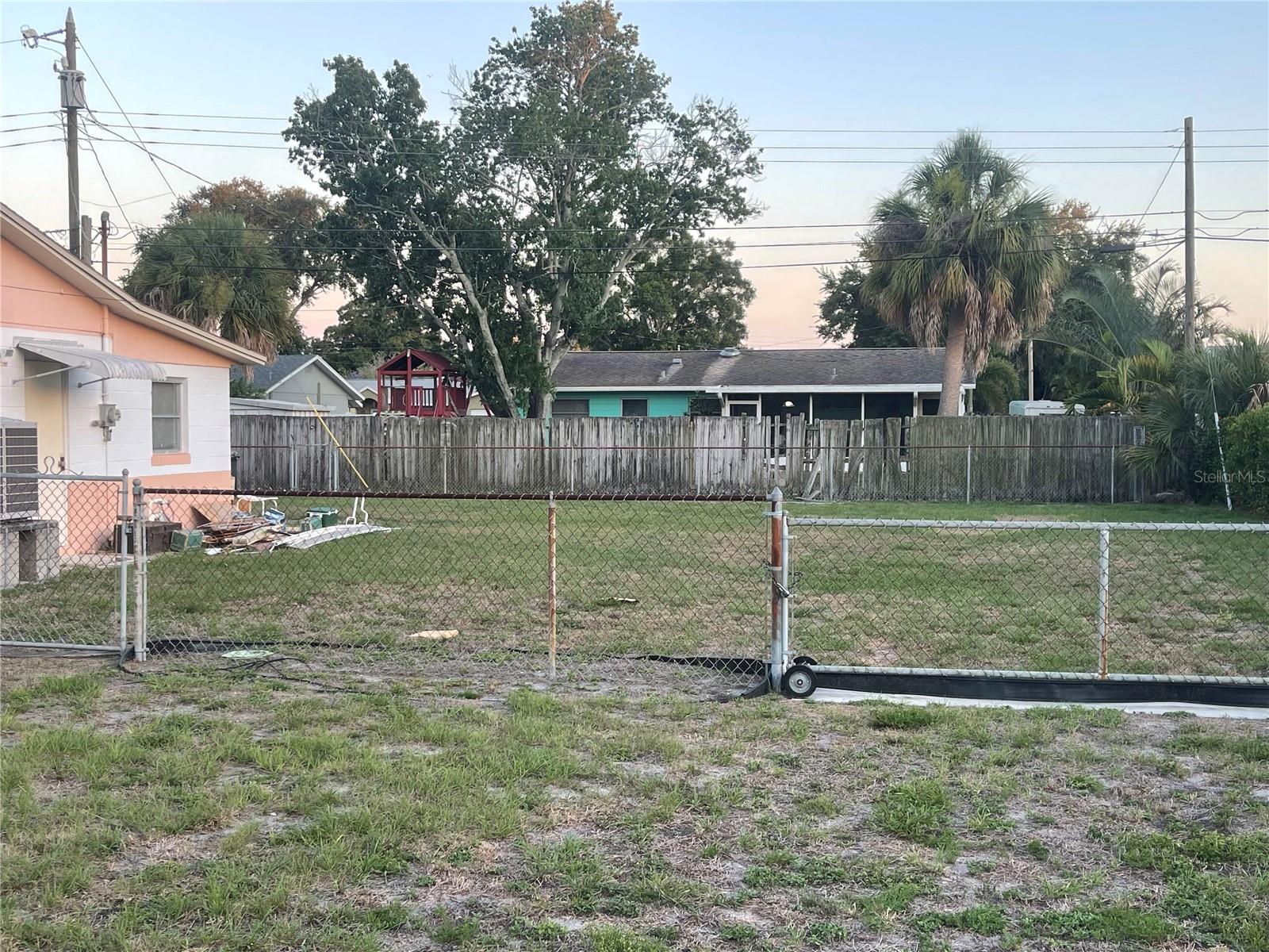 fenced double lot