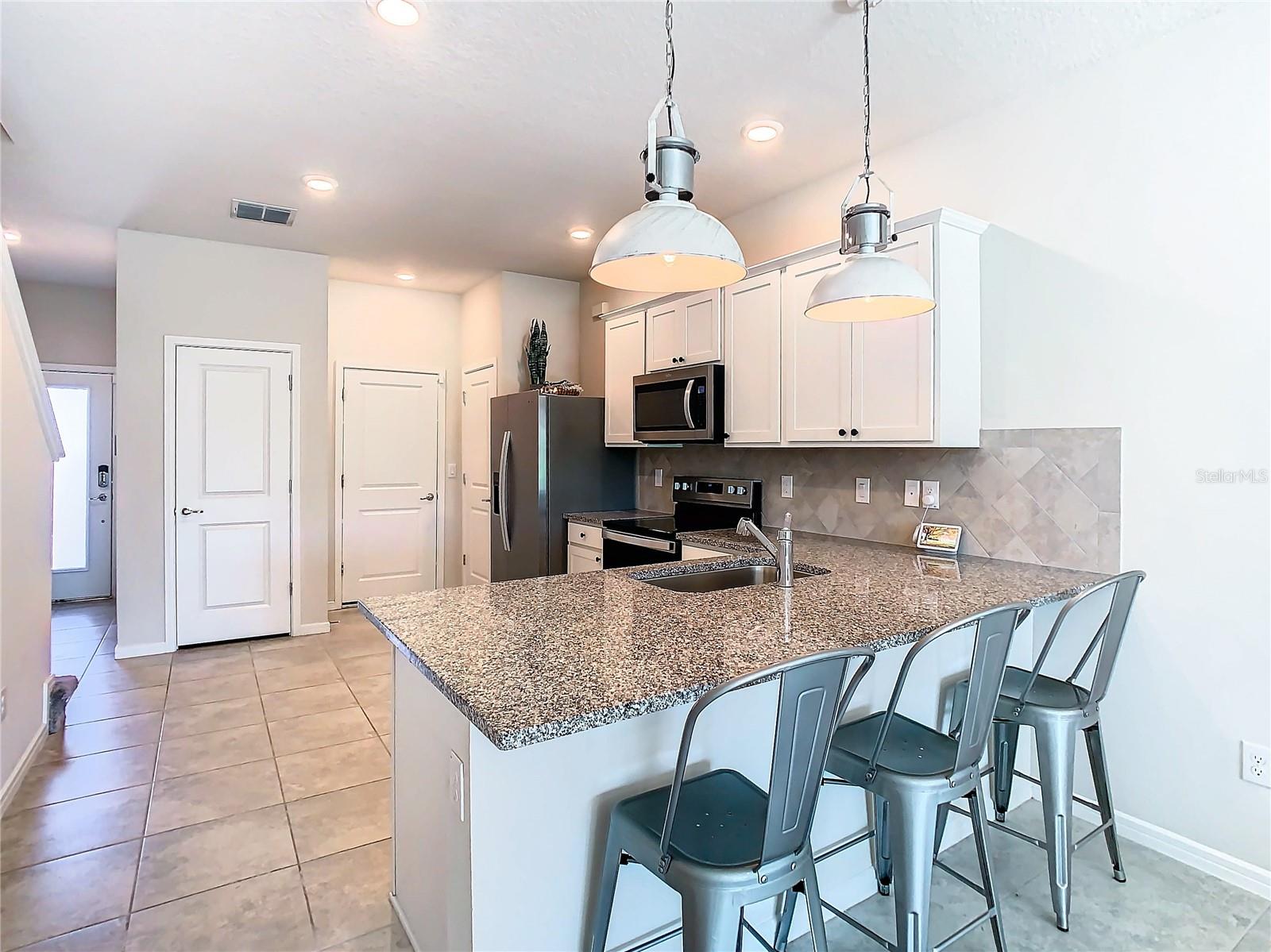 Granite counter Breakfast Bar